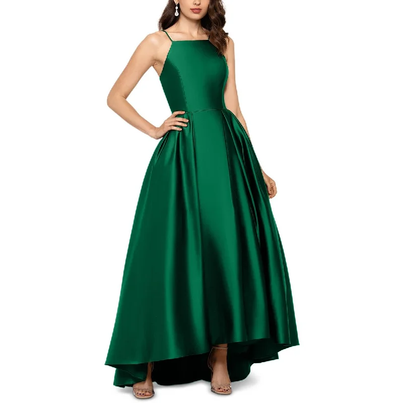 B&A by Betsy and Adam Womens Satin Evening Dress