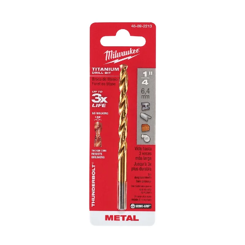 1/4" Thunderbolt® Titanium Coated Drill Bit