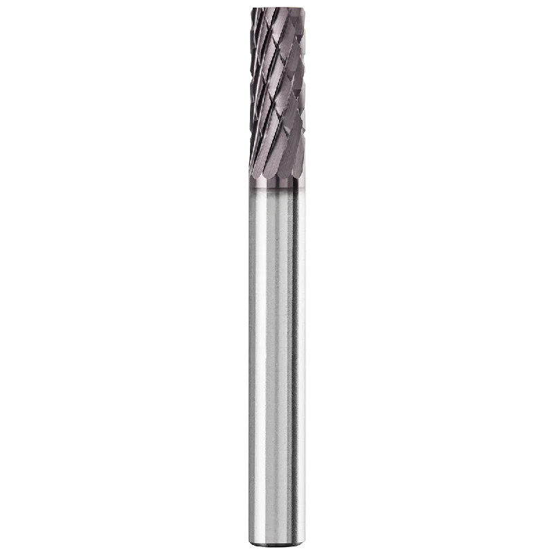 HICOAT TC Bur - Cylind. (Plain End), DBL Cut 1/4" x 5/8" x 1/4" Shank - SA-1, FEP Coating