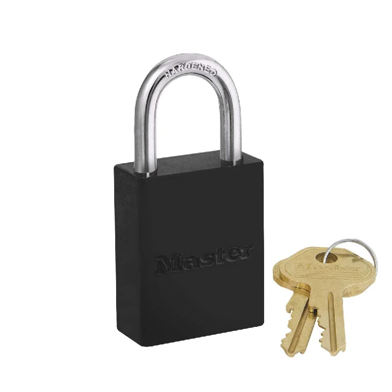 Black Powder Coated Aluminum Safety Padlock