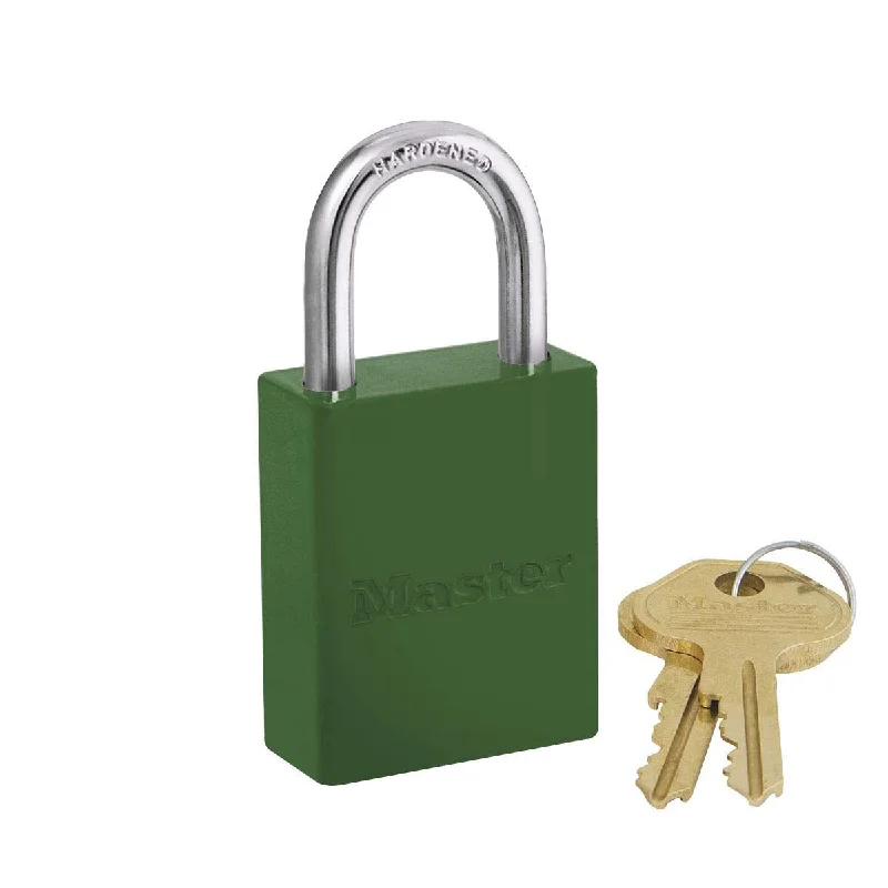 Green Powder Coated Aluminum Safety Padlock