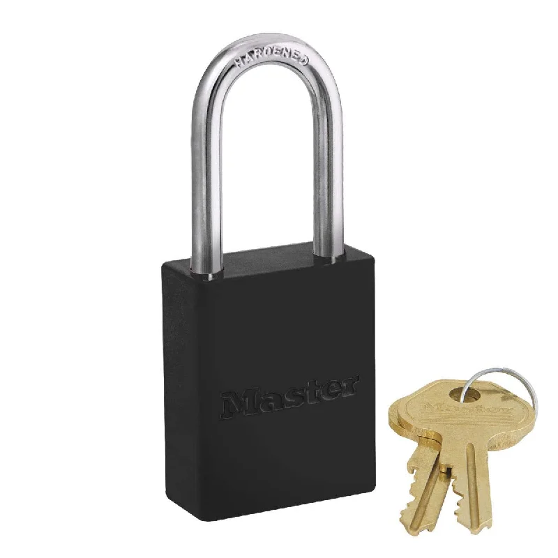 Black Powder Coated Aluminum Safety Padlock