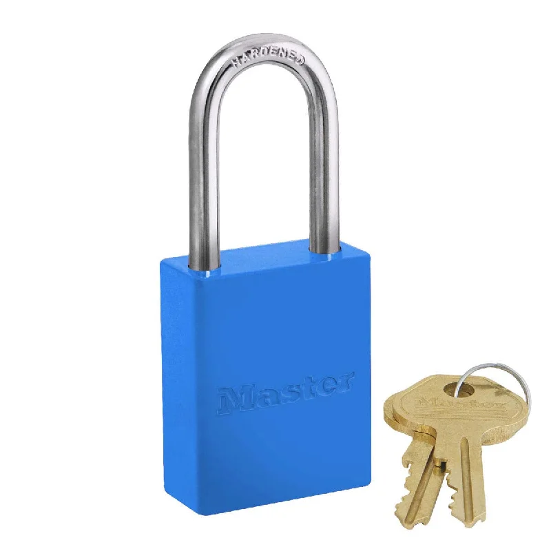 Blue Powder Coated Aluminum Safety Padlock