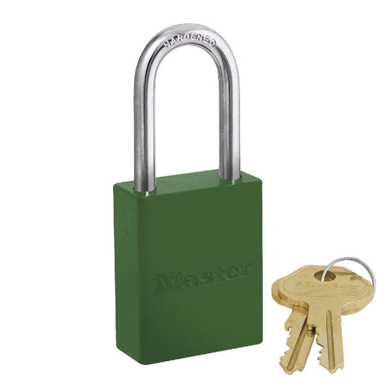 Green Powder Coated Aluminum Safety Padlock