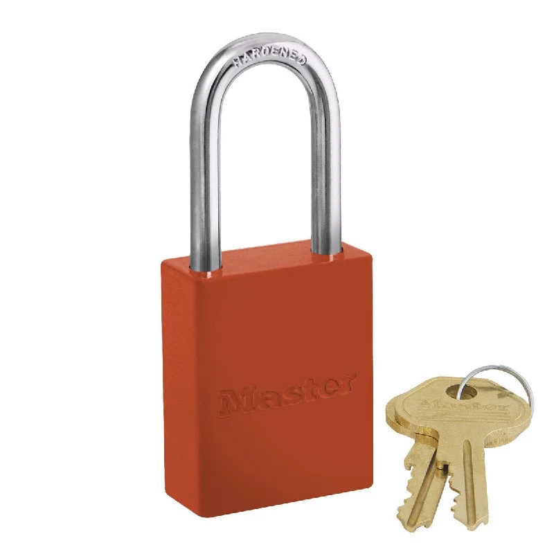 Orange Powder Coated Aluminum Safety Padlock