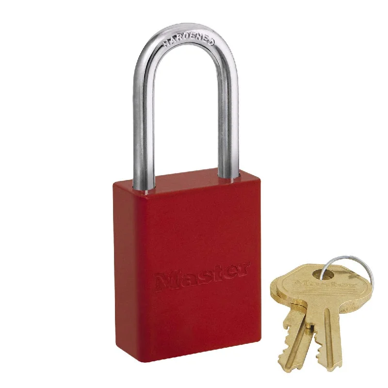 Red Powder Coated Aluminum Safety Padlock