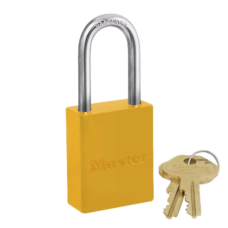 Yellow Powder Coated Aluminum Safety Padlock