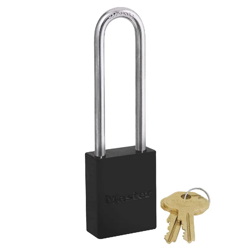 Black Powder Coated Aluminum Safety Padlock