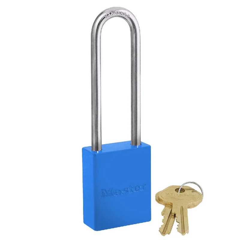 Blue Powder Coated Aluminum Safety Padlock