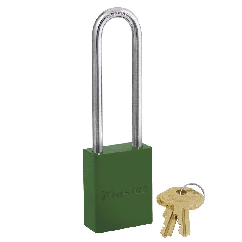 Green Powder Coated Aluminum Safety Padlock