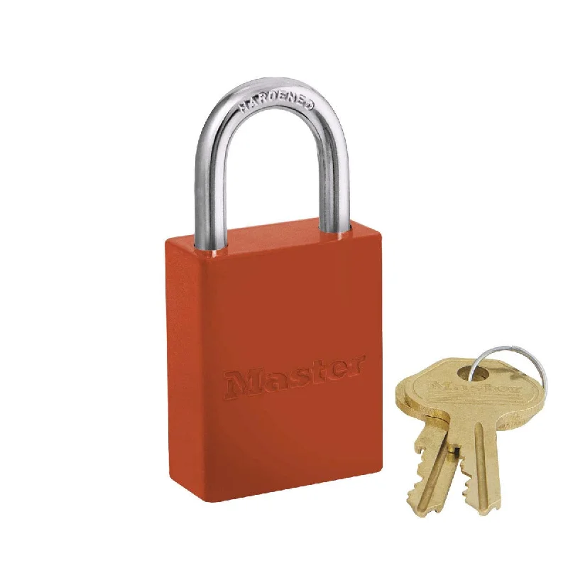 Orange Powder Coated Aluminum Safety Padlock