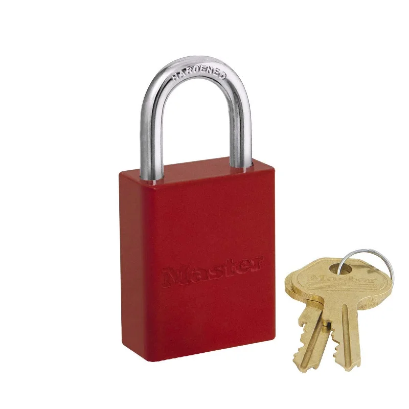 Red Powder Coated Aluminum Safety Padlock