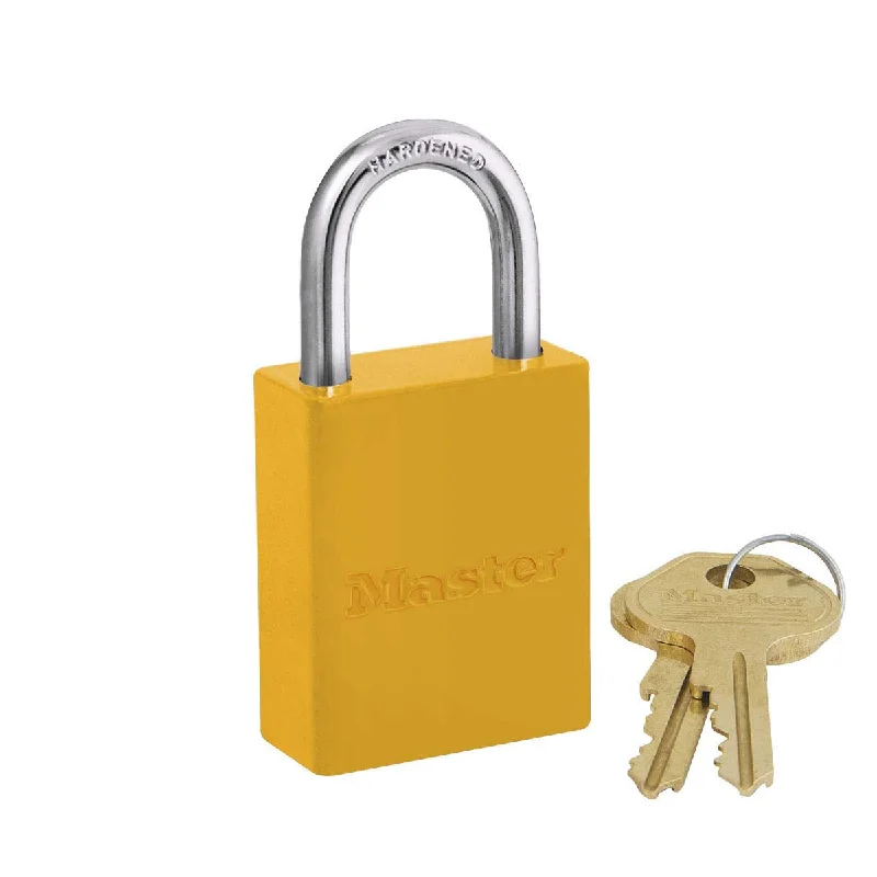 Yellow Powder Coated Aluminum Safety Padlock