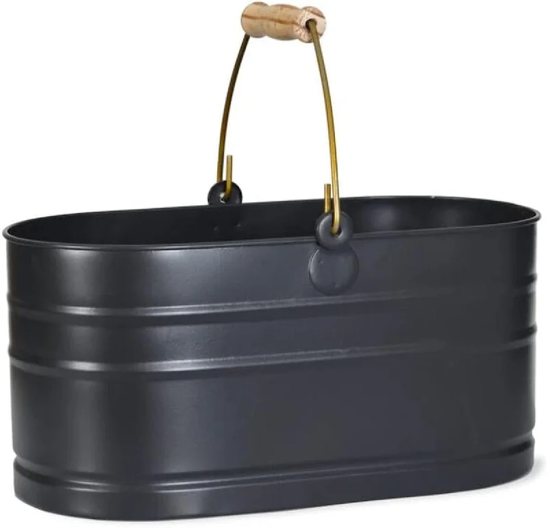 Powder Coated Steel Utility Bucket in Carbon